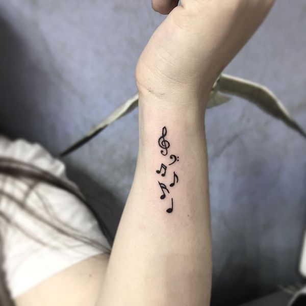 Tatuajes de notas musicales